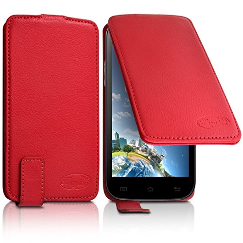 Seluxion - Housse Etui Clapet Couleur Rouge Universel L pour Sony Xperia XA Ultra