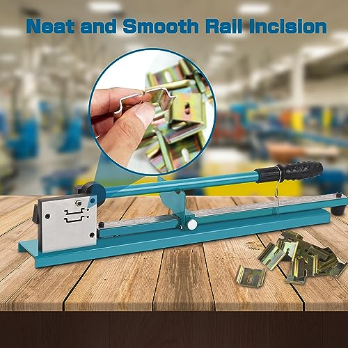 Herramienta de corte manual de riel – Regla de 50 cm, doble ranura, 35 mm de ancho, 7,5 mm de altura para cortar aluminio, hierro, acero