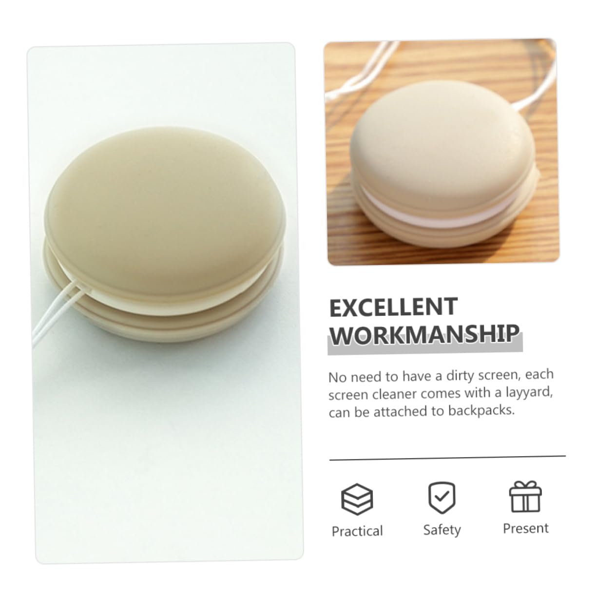 Uonlytech 5 Sets Elektronische Tücher Macaron-förmiger Linsenreiniger Streak Für Brillen Telefonbildschirme 4 Stück * 5