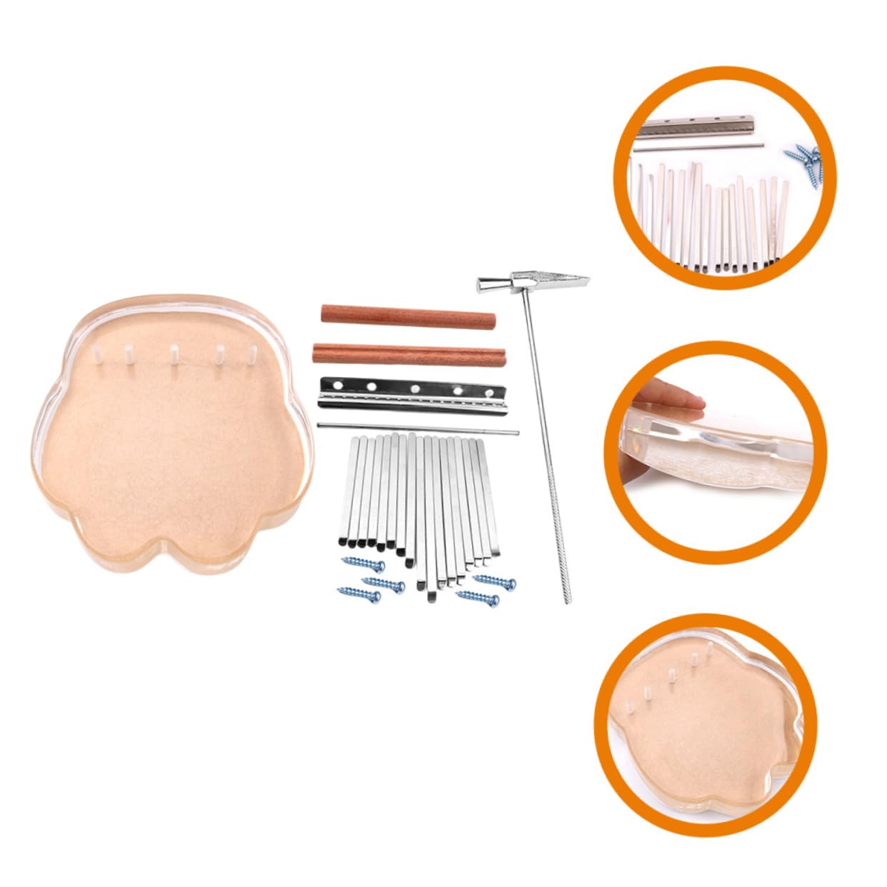 ibasenice 1ensemble Kalimba Clés Kit De Piano à Pouce Pour Adultes Instrument Musical Éducatif Et