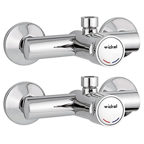 2x Duscharmatur Zeitgesteuert Selbstschluss für Kalt- Warmwasser/ Gewerbearmatur