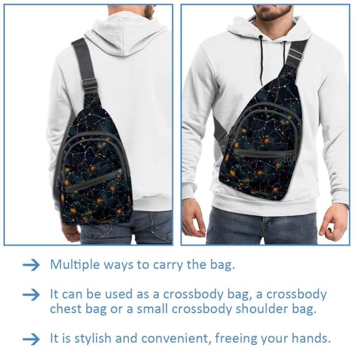 Mochila cruzada de constelación con correa ajustable para running 3