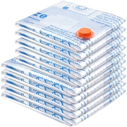 Vacuum Storage Bags 10 Combo (5 Jumbo/5 Large), Plastic Packaging Bags,Space Saver Bags for Clothes, Pillows, Comforters, Blankets, Bedding