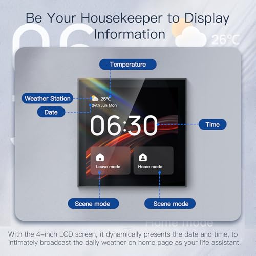 Panneau de commande maison intelligente 4 pouces avec passerelle intégrée - 4