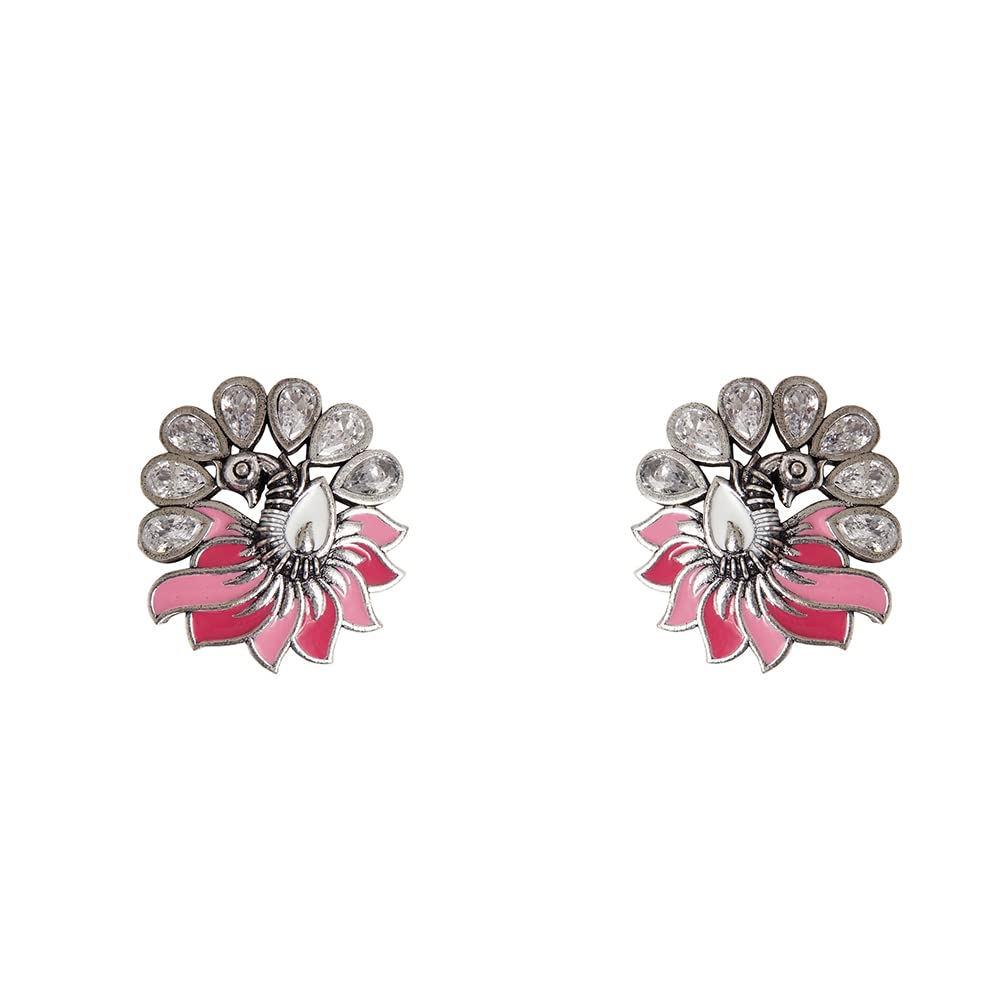 See full amazon price history chart for VOYLLA Shwet Kamal Peacock Motif Pink Enamelled Silver Plated Earrings VOYLLA Shwet Kamal Peacock Motif Pink Enamelled Silver Plated Earrings (B0BQWPM8Y9) Amazon Price History, Amazon Price Tracker
