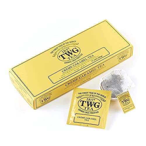 TWG Tea - Crème Caramel Tea - Blend de Té Rojo de Sudáfrica - en 15 Bolsitas de Algodón Cosidas a Mano - Beber como Té y Té Helado - en Caja de Regalo - 37,5 g Cover