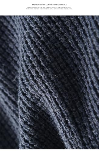 Men's Shawl Collar Cardigan Sweater Slim Fit Cable Knit Button Up Merino Wool Sweater4