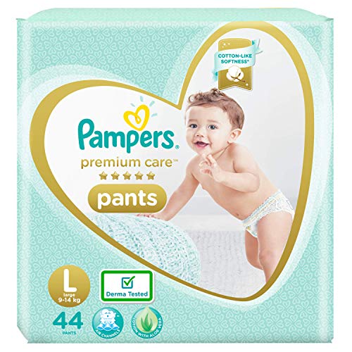 Image of Mamaearth Gentle Cleansing Shampoo for Babies (200 ml) and Pampers Premium Care Pants Diapers, Large, 44 Count