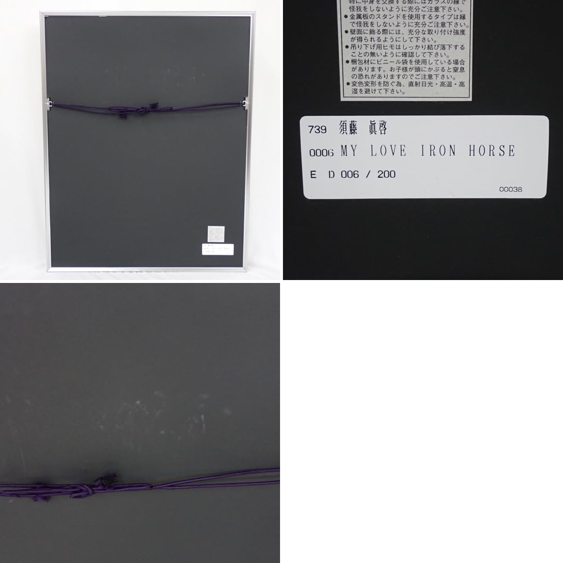 Amazon.co.jp: 須藤眞啓 アクリル画 P10号 MY LOVE IRON HORSE 額装品