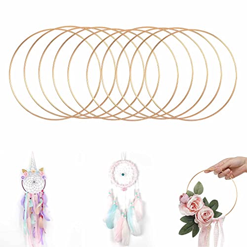 Lot De 12 Cercles Métal Pour Attrape-rêves – Tailles 5 Cm, 10 Cm, 15 Cm, 20 Cm – Noir – Pour Décoration Florale, Mariage, DIY