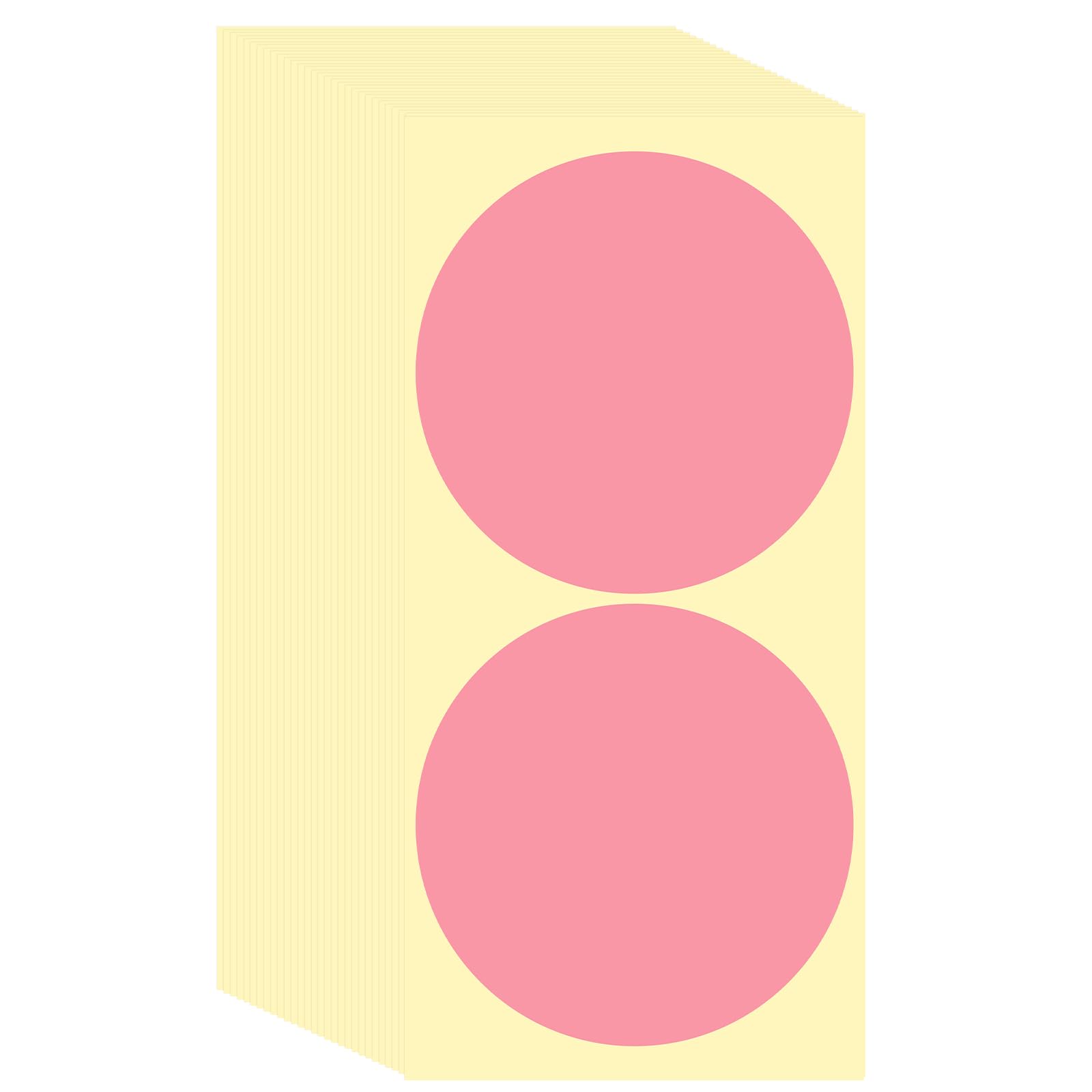 PATIKIL 120 Pcs Colored Dot Stickers Labels, 4 Inch Circle Price Stickers Self Adhesive Circle Tags Coding Labels for Office Business Yard Sale Garage Sale Home Decor, Pink