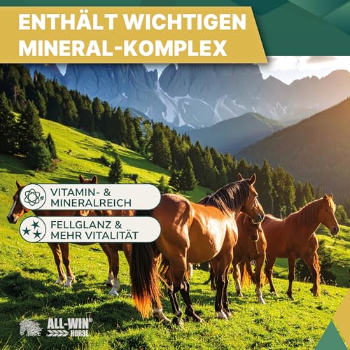 ALL-WIN Horse Colorado Müsli 15 kg | Haferfreies Pferdefutter | mit Apfel, Banane & Kräutern | Hohe Schmackhaftigkeit – Ergänzungsfuttermittel für Vitalität & Glanz
