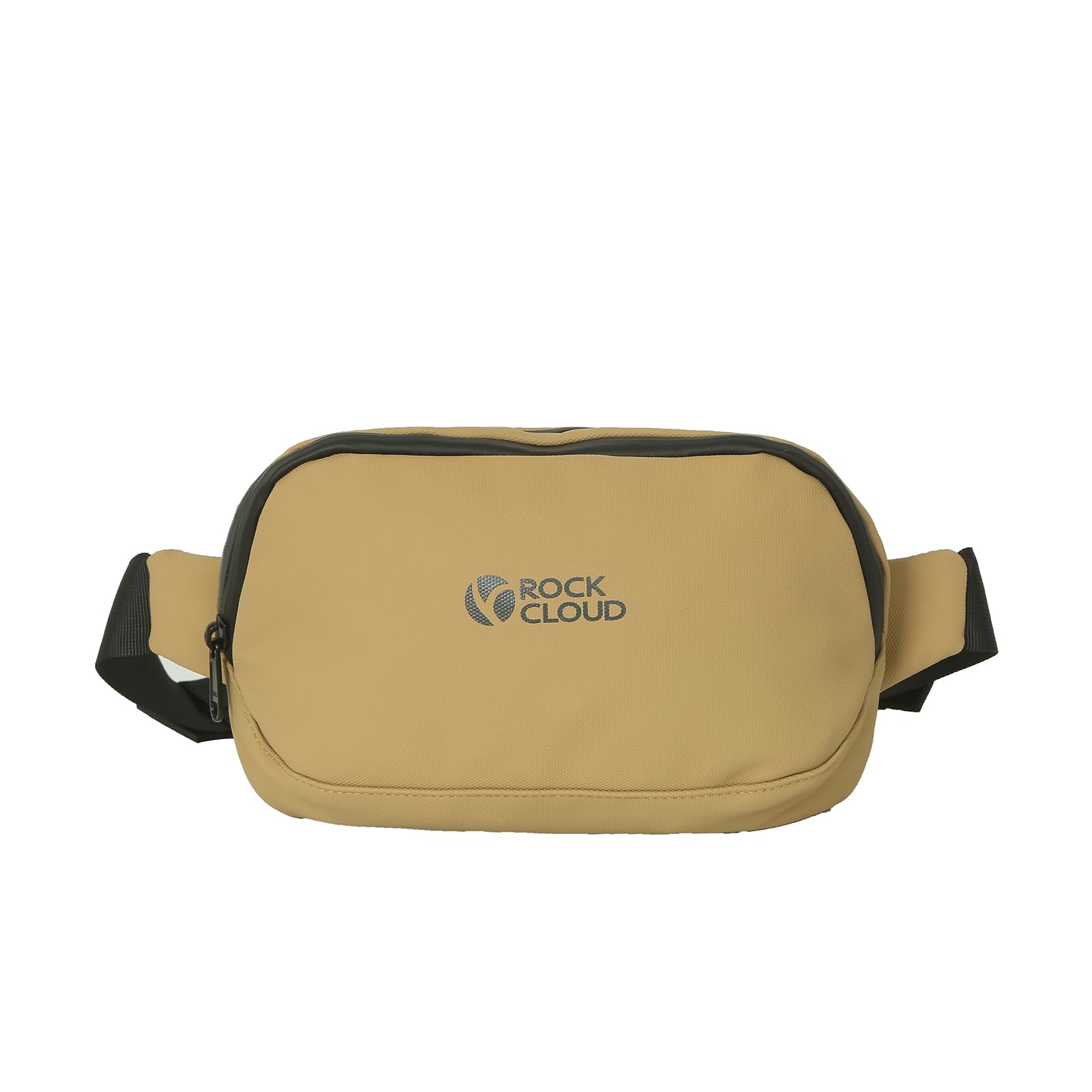 ROCK CLOUD Bum Bag - 2L Water-Repellent Waist Pack with SBS Zippers & Adjustable Strap for Travel, Hiking, Everyday Carry (23×7×11.5cm)-Khaki