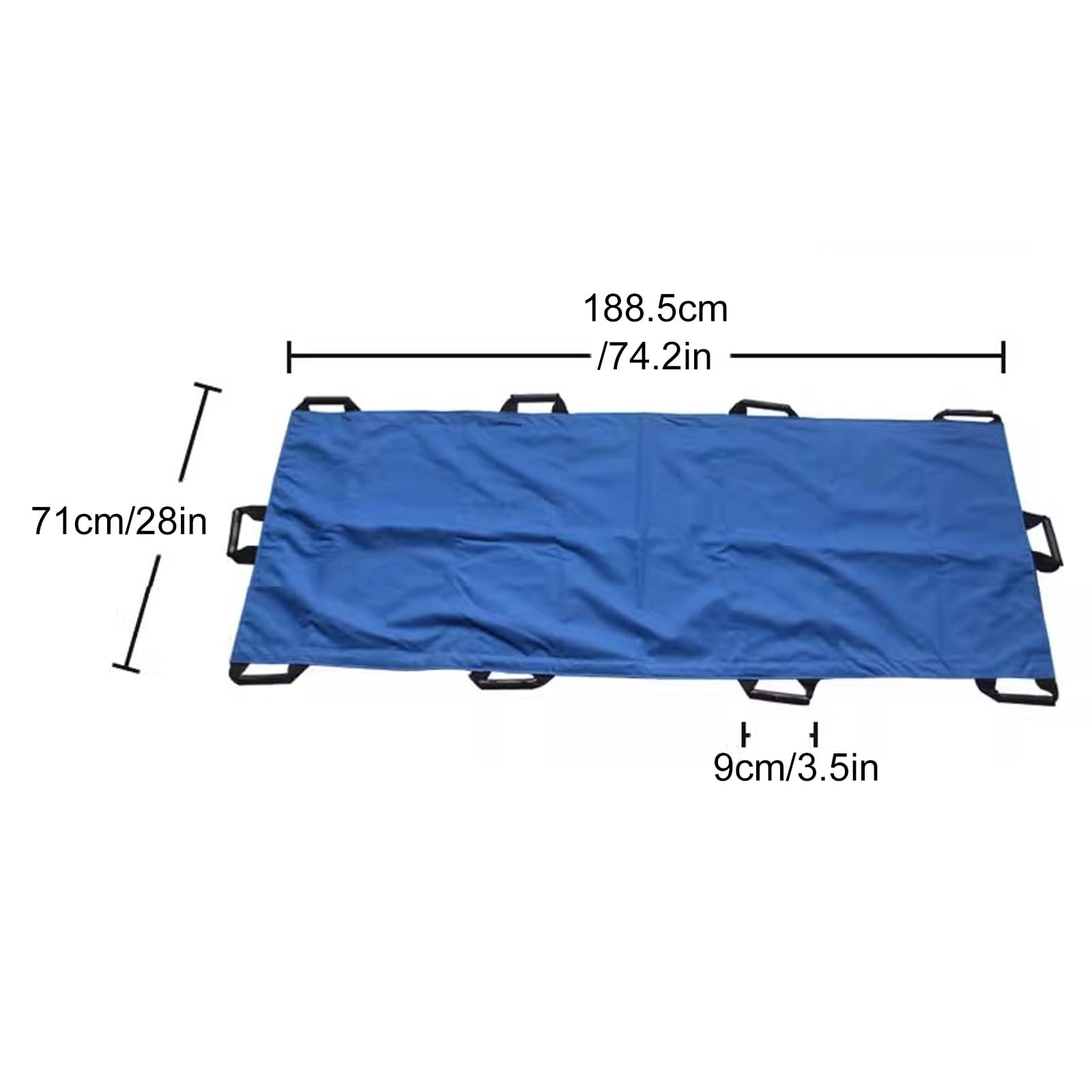 Brancard Souple Portable et Pliable, Brancard d'ambulance de Secours, Brancard de Recherche et de Sauvetage, Brancard de montée et de Descente avec Sac de Transport(8 Handles)