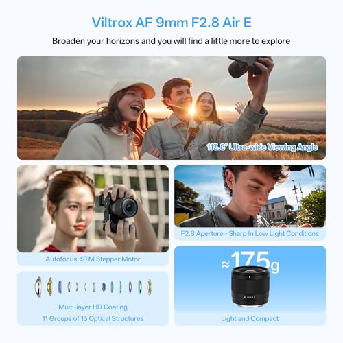 Image of VILTROX AF 14mm F4.0 Air FE Lens for Sony E Mount, 112.6 Ultra-Wide Angle STM Auto Focus Full Frame Lens Compatible with Sony E-Mount Cameras a7IV a7RV a9II a7CII ZVE1 A1 a6700 a6400 a7rv a7iii