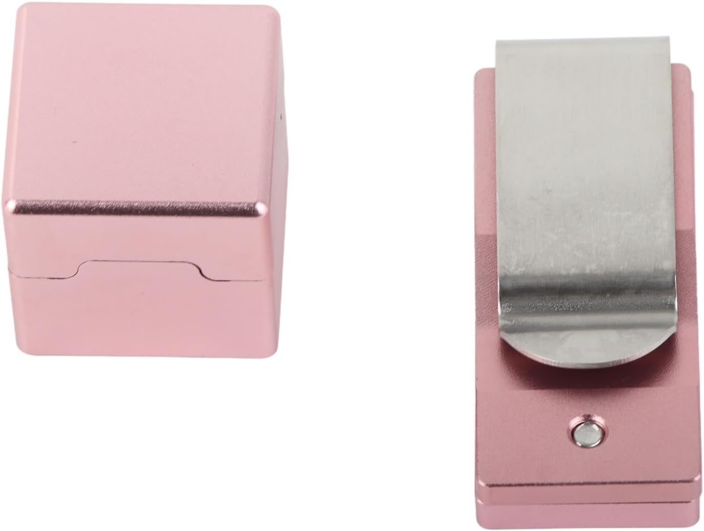 Cue Chalk Holder,Professional Pool Cue Chalk Holder - Stylish Rose Gold, Aluminum Billiard Stick Chalk Box with Secure Belt Clip for Enhanced Game