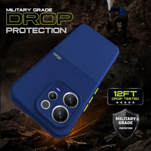 Image of AIBEX Premium Back Cover Case Compatible for Vivo V70 5G / Vivo V70 Elite 5G| Scratch & Drop Tested Shockproof Matte Texture Case with Soft Microfibre Lining | Slim Fit Cover with Anti-Scratch - Blue