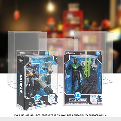 Action Figure Display Case Protector For Mcfarlane Dc Multiverse 7" Figures, Proudly Display & Protect Your Collection! 0.40Mm Acid Free Pet, Ultra-Clear, Achive-Grade, Will Last A Lifetime 10-Pack #TOP3