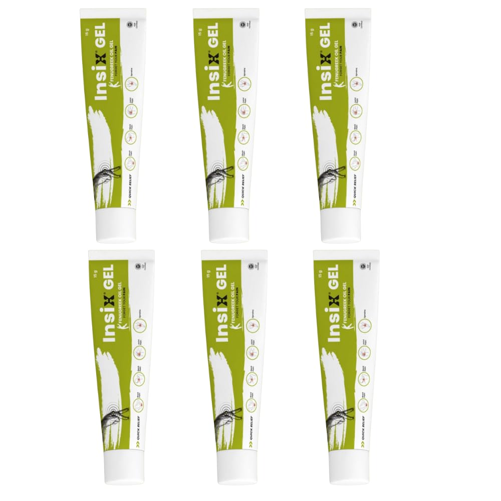 INSIX PAIN RELIEF GEL | QUICK Relief from Knee pain, back, neck, joint pain and sprains | Eases inflammation and muscle spasms | Fenugreek oil gel | Deep absorption | Non greasy | Pack of 6 |90g-image-37