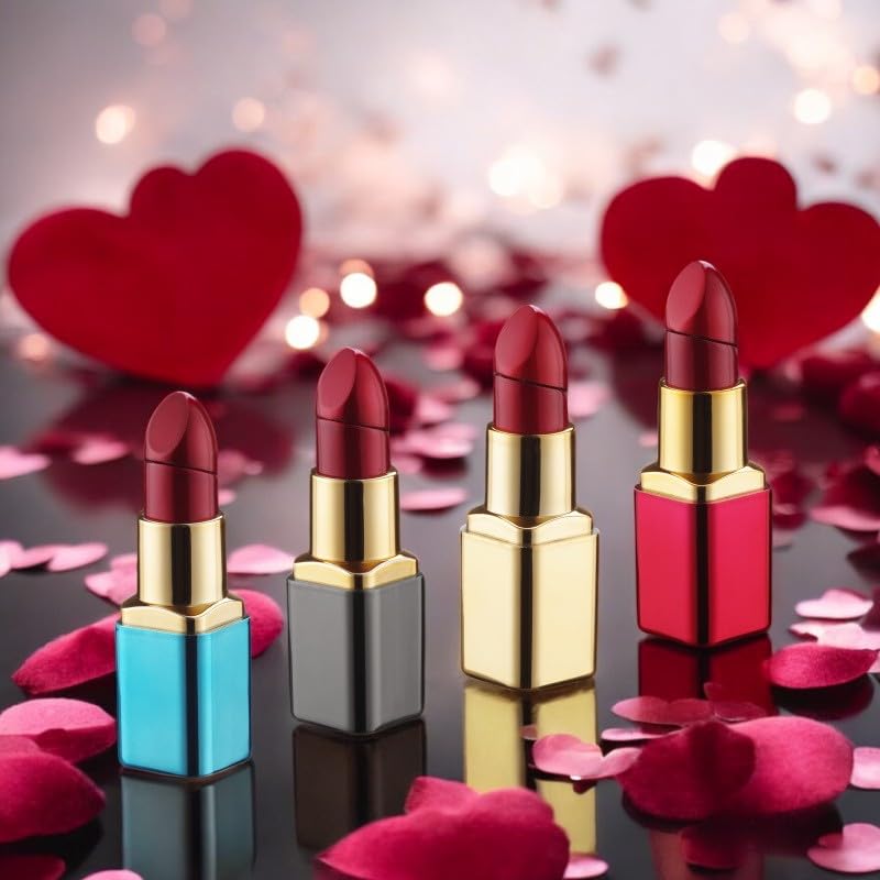 Encendedor Labial Recargable Butano Llama Suave Rojo miniatura 2