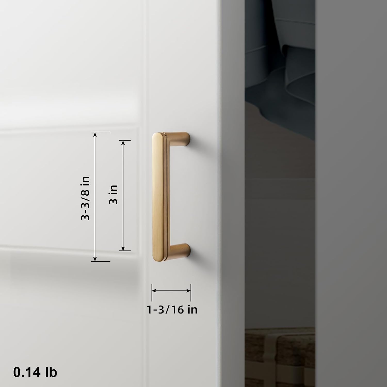 Goo-Ki 6 Pack 5 Inch Champagne Bronze Cabinet Pull Handle – Decorative Grooved Texture & Non-Slip Grip for Farmhouse/Industrial Cabinetry