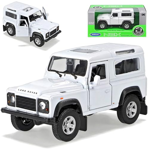 Generisch Land R*o*v*e*r Defender 3 TÜrer Weiss Ca 1/43 1/36-1/46 Welly Modellauto Modell Auto