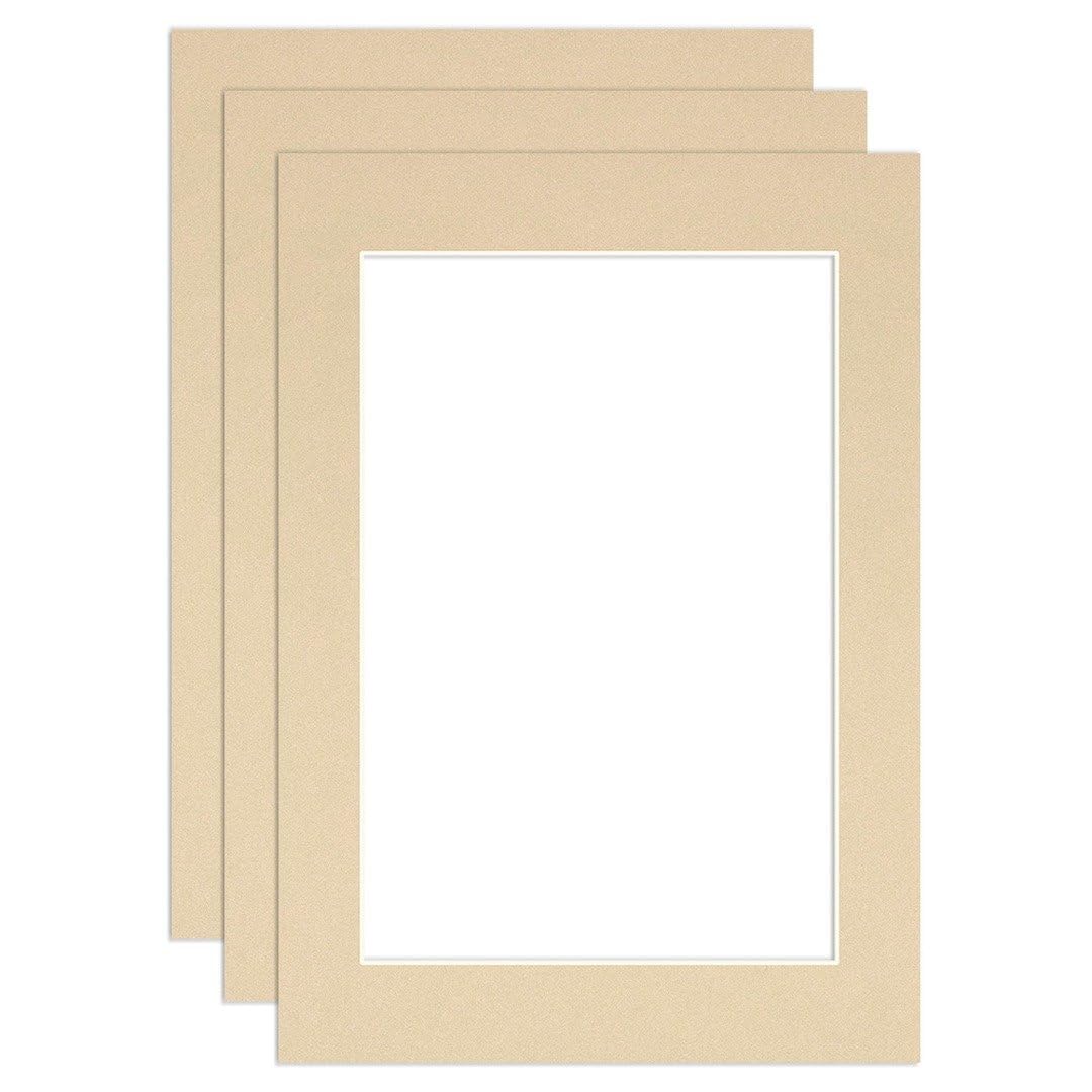 Procut Global A4 Ivory Picture Mounts to Fit 9x6" Aperture - Precision Cut Cardboard Photo Mount - Ideal for Frames, Prints, Artwork & Certificates - Sizes & Colours Available - 3 Pack