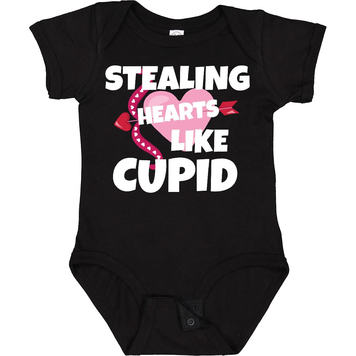 inktasticStealing Hearts Like Cupid Valentine's Day Baby Bodysuit