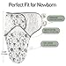 GLLQUEN BABY Organic Swaddle Sleep Sacks for Newborn - Baby Swaddles 0-3 Months, 3-Pack Newborn Swaddling Sack, Gray Stripe & Animal World, Baby Swaddle Blanket Wrap (Small/Medium)