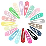 Boobeen 20 Pack Hair Clips - Candy Color Snap Hair Clips for Girls Non-Slip Metal Barrettes Hair Hairpins for Thick Hair Hair Pins Fashion Accessories for Kids Teens Women (20 colors)