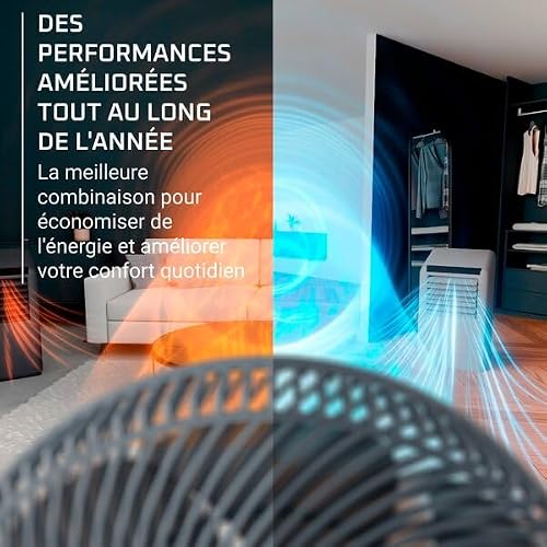Rowenta Turbo Swift Silence, ventilador de pie, potente, QV5041 - 7