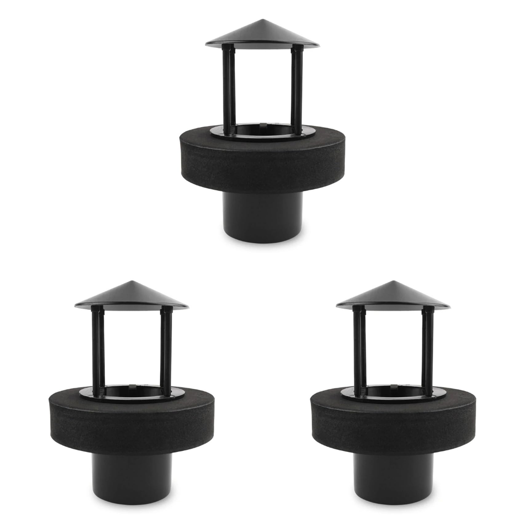 Hfgdnchva Black 3X Floating Mist Dispenser Ultrasonic Humidifier Generators Nebulizer Water Fountain Mist Maker (Black)