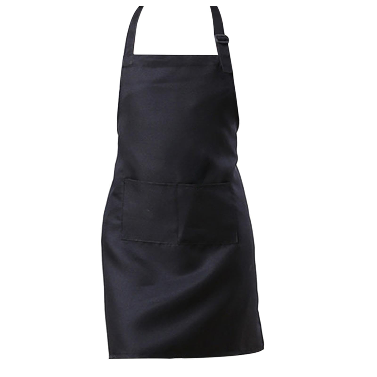 Tablier enfant noir M imperméable avec poche attache ajustable