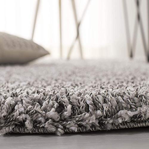 Image of CD Carpet Anti Slip Shaggy Fluffy Fur Rugs and Carpet for Living Room Bedroom Kids Room Plain Circle Carpets for Home with 2 Inch Thickness (Color Royal Grey Size 6x6 Feet Round)