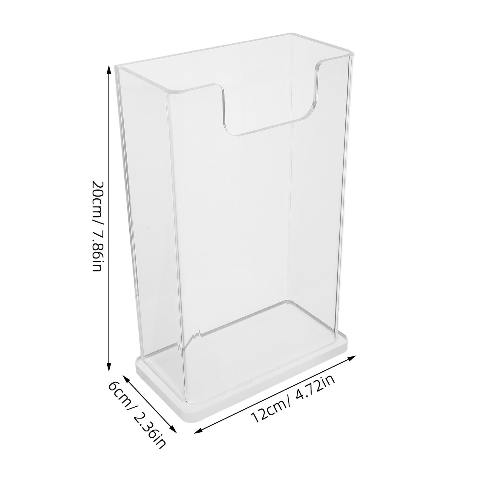 Servilletero acrílico | Dispensador vertical transparente para toallas de invitados | Caja impermeable para toallas de mano para baño, mesa de comedor, cocina, hotel, restaurante y bar