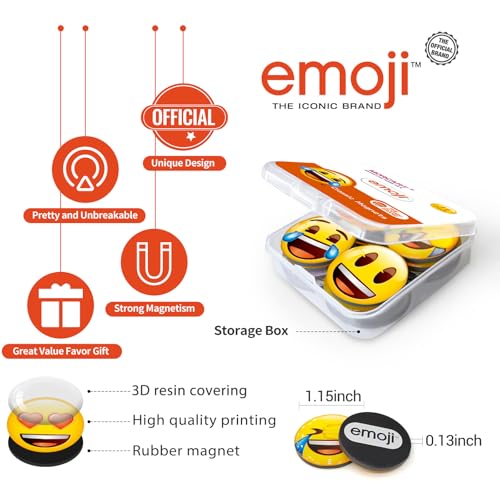 16 imanes decorativos para refrigerador estilo Emoji miniatura 3