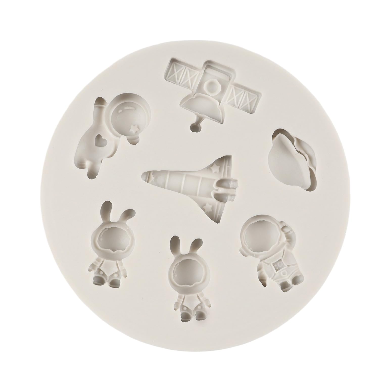 Moldes de Silicona Formas de Astronauta para Manualidades, Decoración de Tartas de Fiesta Temática Espacial, Baby Shower, Cupcakes, Chocolate, Caramelo, Arcilla Polimérica, Pasta