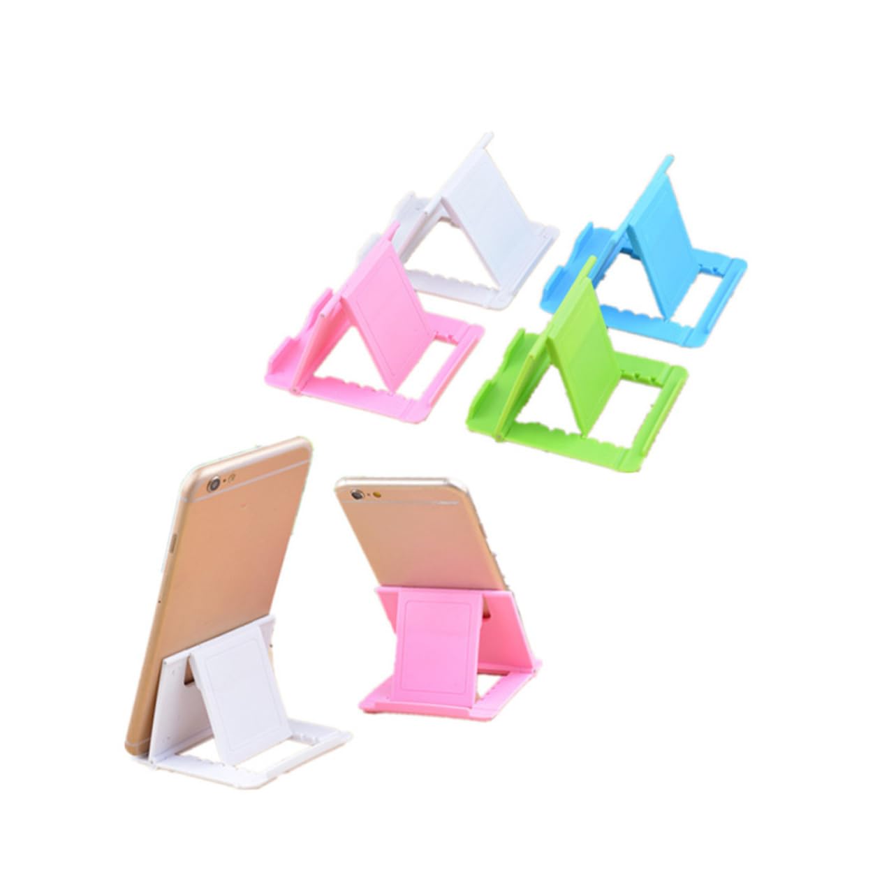 NUOBESTY Adjustable Mobile Phone Holder Abs Material Multi-Angle Stand for Cellphone Tablet Random Color