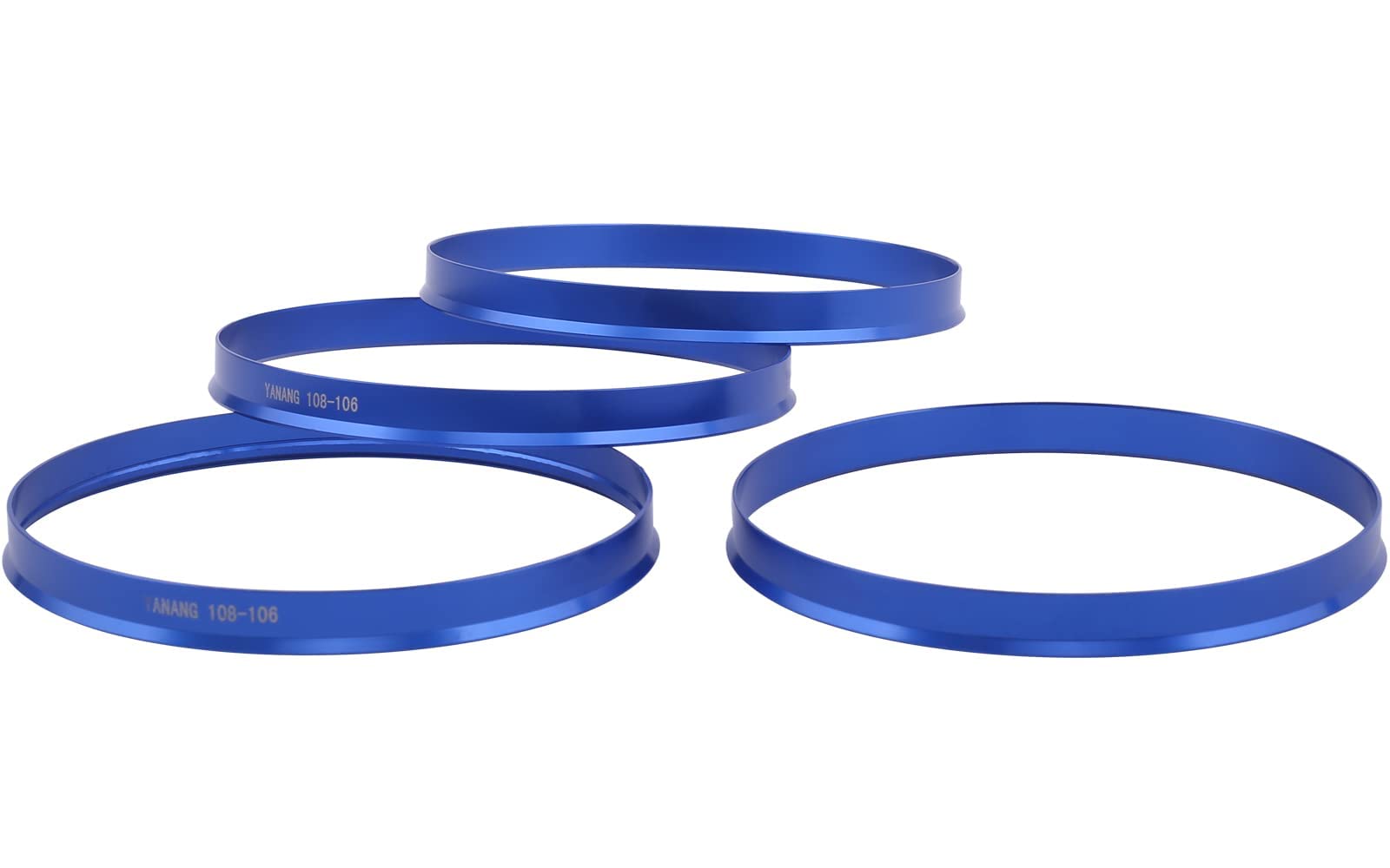 106 to 108 Hub Centric Rings (Pack of 4) Aluminium Alloy Wheel Center Rings Hubrings 108 to 106 ID=106mm OD=108mm