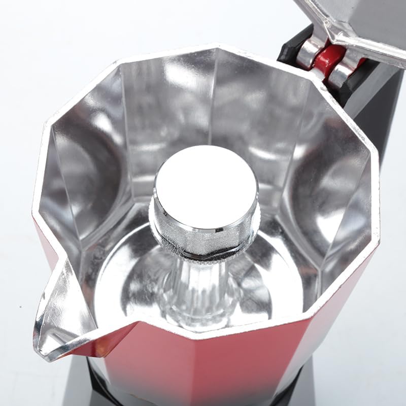 Aluminum Espresso Stove Machine 4 Cup Double Valve High Pressure Stove Espresso Maker Mocha Pot Make Real Italian Hand Rough Coffee