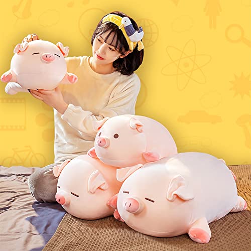 CHDGIOHA Pig Stuffed Animal Plush Pillow - 15.7'' Kawaii Soft Pig Hugging Pillow, Adorable Cuddle Plush Toy, for Kids, Girlfriend, or Adults, Perfect for Christmas and Birthdays (Squint, 15.7in) — view 4