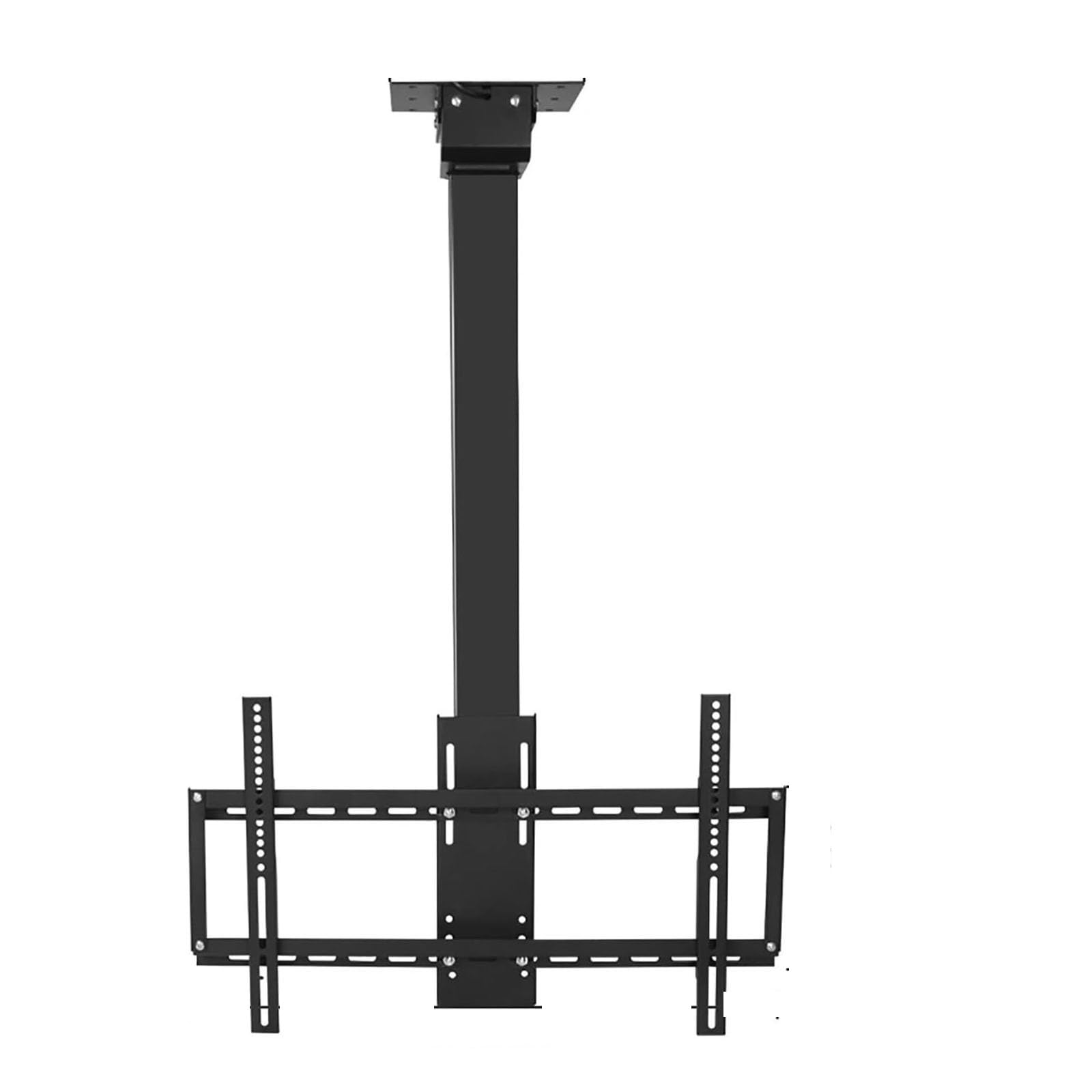 Staffa di montaggio TV motorizzata – TV elettrica a soffitto – Supporto inclinabile con rotazione, regolabile in altezza, telescopico, sollevamento automatico della TV con telecomando (un