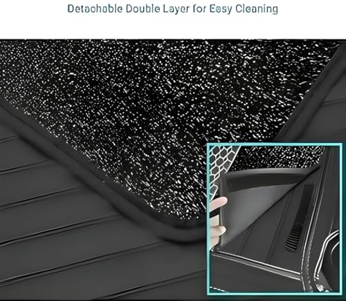 Image of 10D Car Foot Mat for Tata Sierra EV | Black Red | Premium Leatherette Imparts Luxurious & Elegant Look | Waterproof Dust Proof | Custom Fitted Car Floor Tray Mat