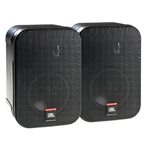 JBL Control One 2-weg monitorluidsprekersysteem in zwart – Compact formaat, robuuste behuizing, 25-200 Watt, 100 mm woofer en 12 mm tweeter, inclusief wandbevestigingen