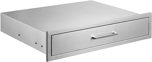 Miniatura 8 de Cajón de cocina para exteriores de 14 pulgadas de ancho, de acero inoxidable, para barbacoa, montaje empotrado, para isla de cocina al aire libre