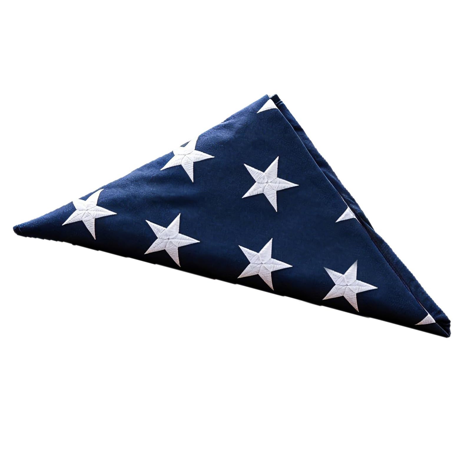 Xinsheinelry Multicolor Pre Folded Triangle Memorial Flag 3X5 Feet 100 Cotton With Embroidered Patterns For Remembrance Display Armed Recognition Cotton Standard
