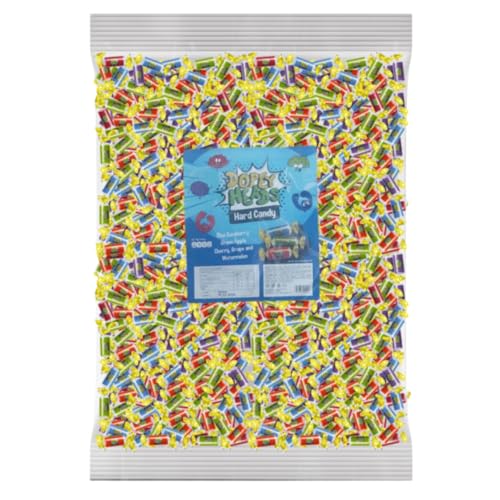 Dopey Heads Assorted Hard Candy 2.26kg | HALAL | Five Fruity Flavours (Blue Raspberry Apple Cherry Grape Watermelon) | Individually Wrapped Candy Mix for Parties Events &Sharing