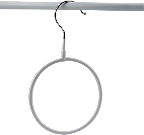 Miniatura 6 de 6 perchas circulares para bufandas y anillos, soporte antideslizante para cinturón con gancho, organizador de bufandas, corbatas, cinturones,