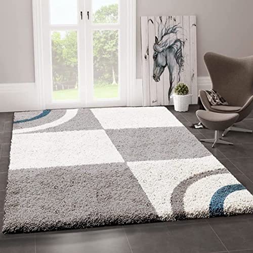 Image of Carpet Mahal Presence Gorgeous Design of Super Soft Shaggy Carpet for Living Room, Bedroom, Hall and Anywhere in Home. [6x8 feet]