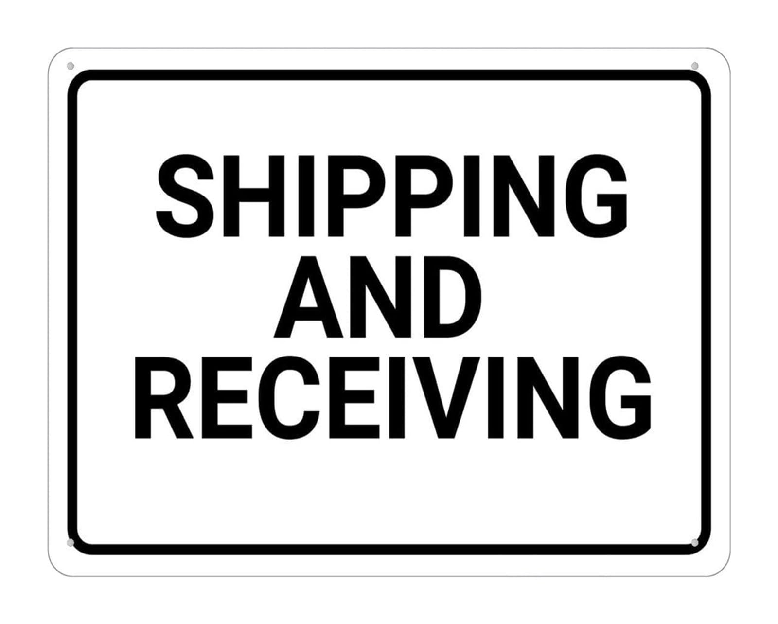 EKFBQBGW Warehouse Sign and Receiving Area Metal Tin Sign for Industrial Decor Garage Office Loading Dock Themed Rustic Wall Plaque (8 X 12 inch)